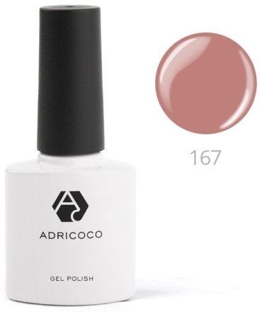 ADRICOCO гель-лак Gel №167 шоколадный латте глянцевое 8 мл