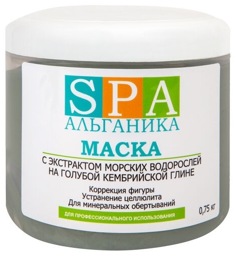 SPA Альганика с экстрактом морских водорослей на голубой глине маска 750 г