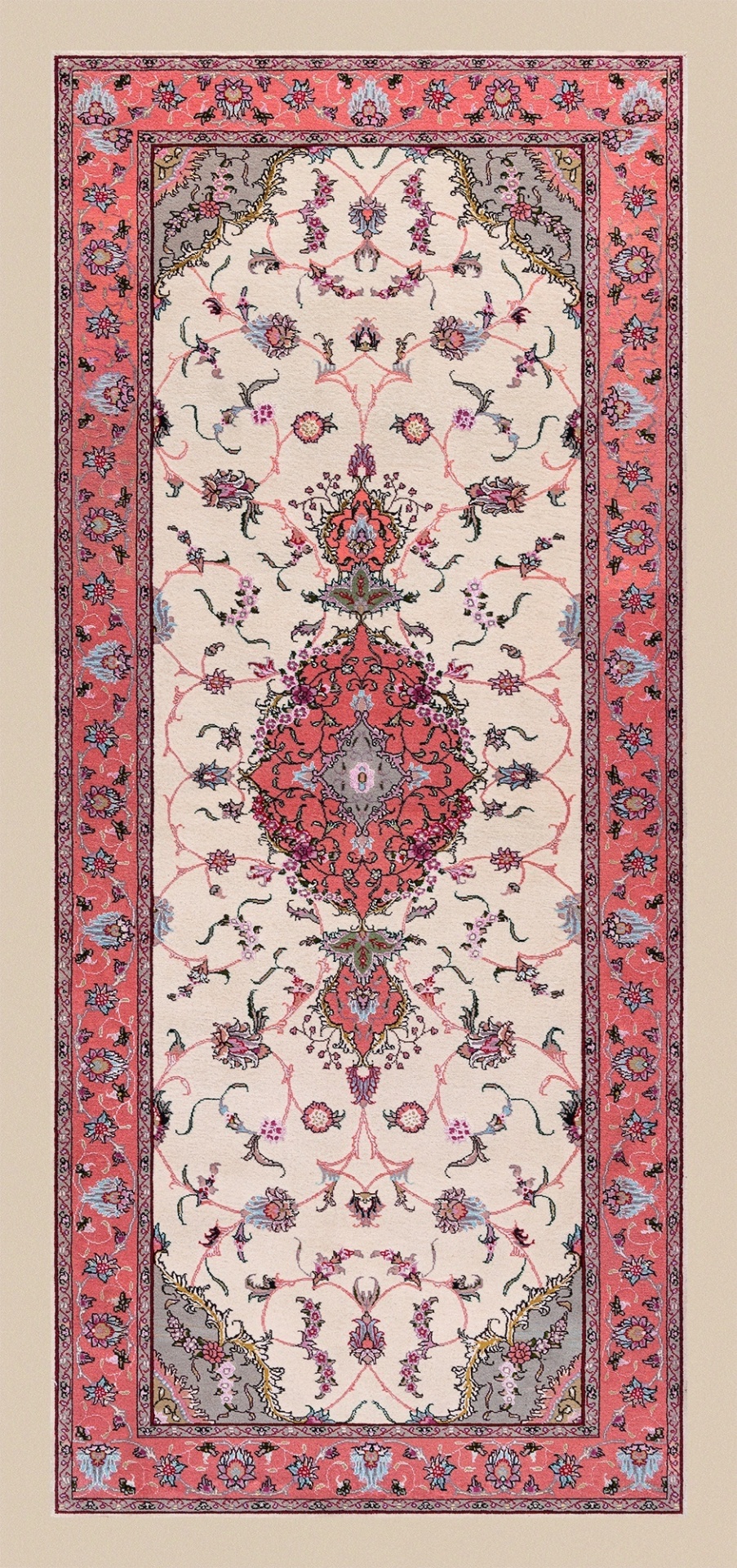 Ковер OEKO-TEX 74x250 см, безворсовый, Италия
