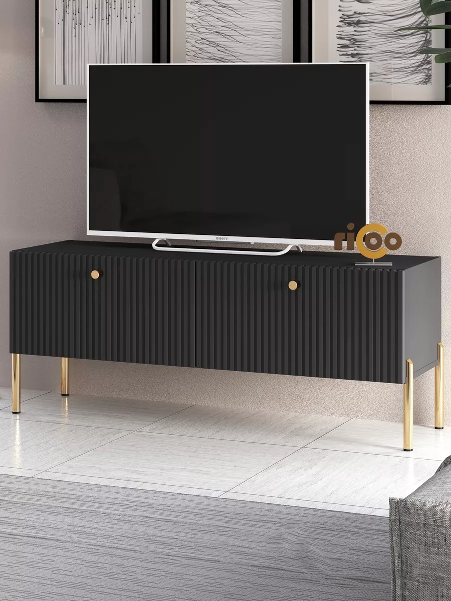 Купить ТВ-тумба Ricoo 208859836, 114x48x36 см, графит в Алматы ...