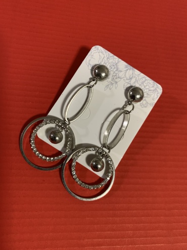 Серьги Accessories бижутерный сплав, кристалл