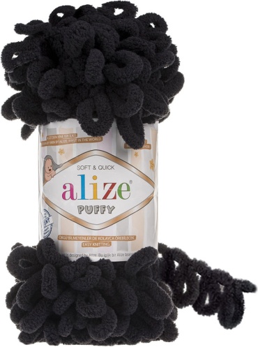 Моток Alize Puffy черный 9 м 100 г
