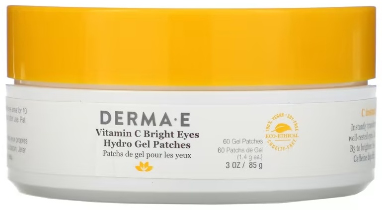 Патчи Derma E гидрогелевые Vitamin C Bright Eyes Hydro Gel Patches питательные 60 шт