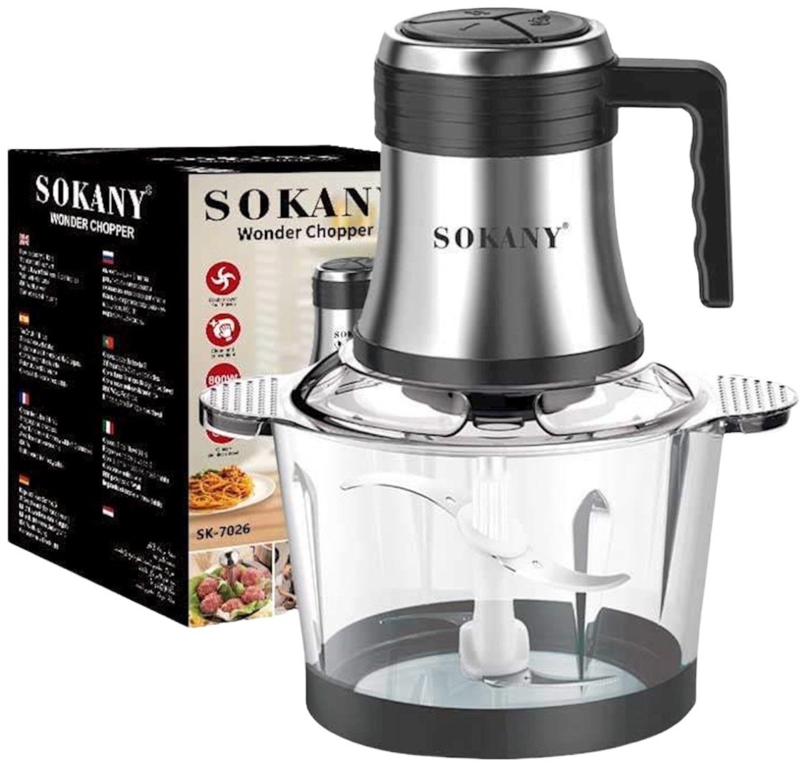 Купить Кухонный измельчитель SOKANY SK-7026 серебристый в кредит в ...