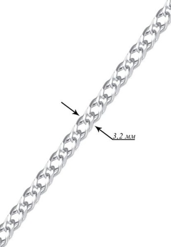 Kari jewelry 538090G0 длина 55 см, вес 8.6 г серебро, плетение ромб