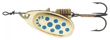Mepps Comet Gold Blue Dots №4