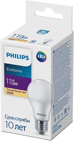 Philips 11W E27, светодиодная, теплый белый