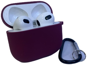 Чехол для Apple AirPods 3 бордовый
