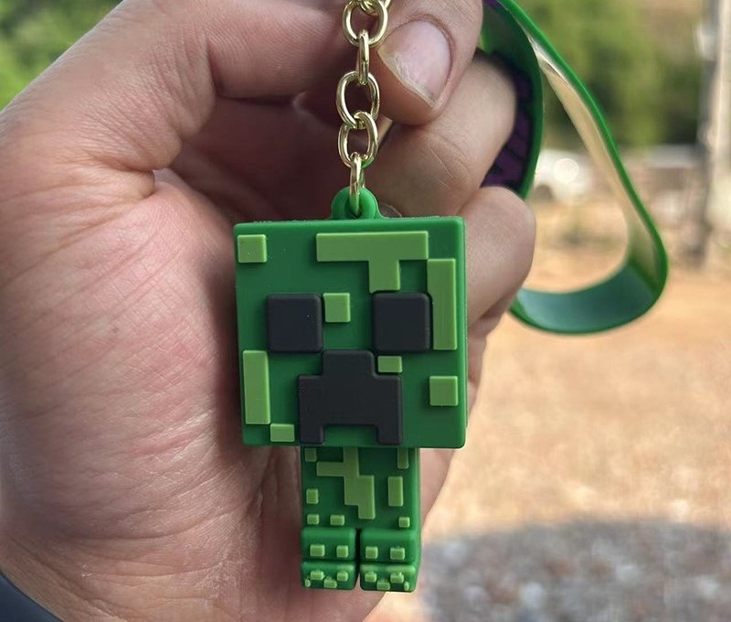 Брелок Minecraft, 6 см, силикон, 1 шт
