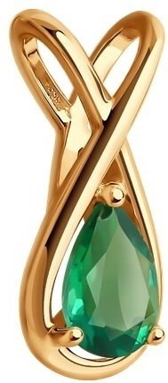 Подвеска ZLATA Z40732833 вес 0.61 г золото, изумруд