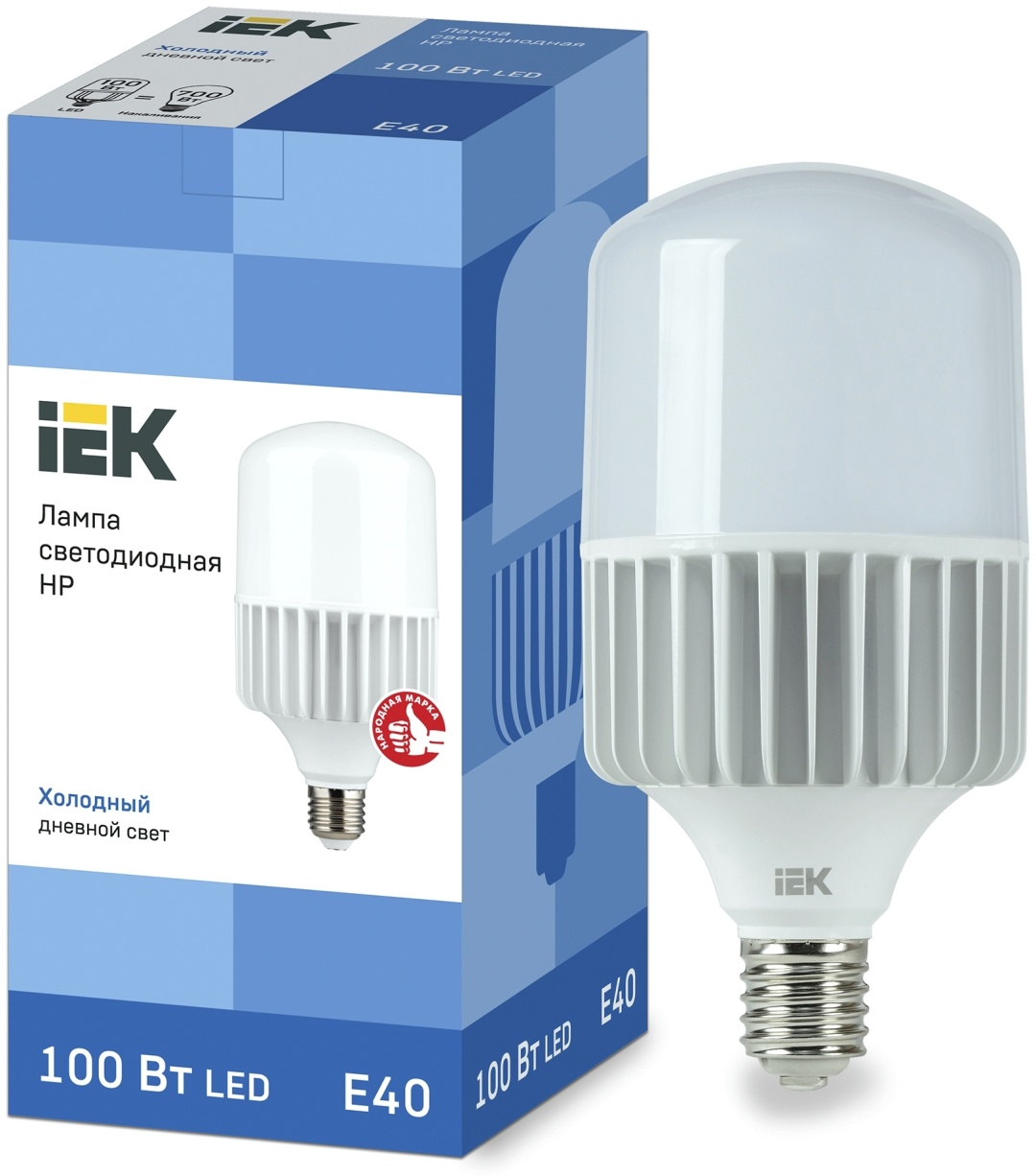 IEK 100W E40, светодиодная, холодный белый
