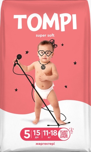Подгузники Tompi Super soft 5, 15 шт