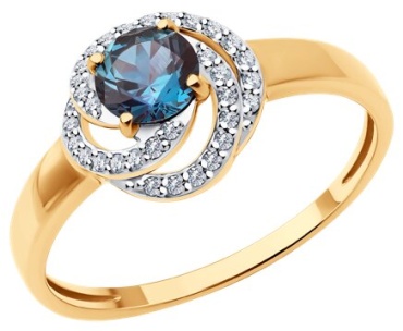 Diamant RIN-DI-585-072553-185 размер 18.5 вес 2.08 г золото, александрит
