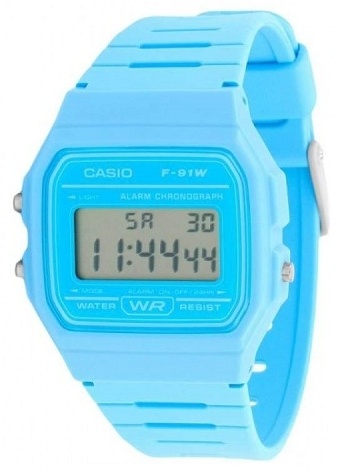 Кварцевые CASIO F-91WC-2ADF пластик