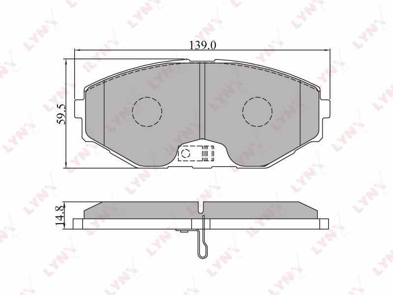 Колодки LYNXauto передние BD5705 4 шт