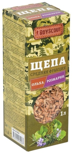BOYSCOUT щепа для копчения Ольха розмарин средняя фракция 61432 1 л 1 шт