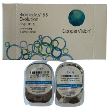 Купить Контактные линзы CooperVision Biomedics 55 -2.75 кривизна 8.6 на ...