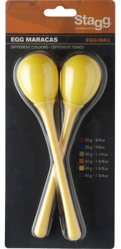 Stagg маракасы желтый EGG-MA L