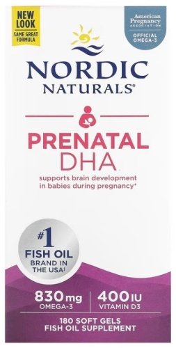 NORDIC NATURALS Prenatal DHA, Unflavored Formula капсулы 180 шт