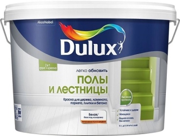 Dulux водоэмульсионная полы и лестницы BW 9 л, белый