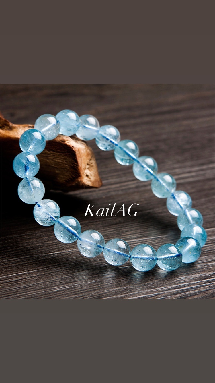 Jewelry длина 18 см натуральный камень, аквамарин