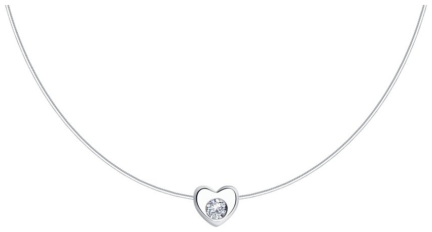 Колье SOKOLOV 89070001-sk22 длина 40 см вес 3.42 г серебро, фианит Swarovski