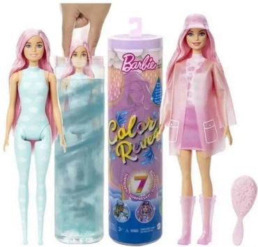 Кукла-сюрприз Barbie Color reveal Барби в дождевике 30 см