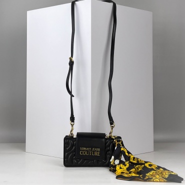 Сумка кросс-боди Versace экокожа черный