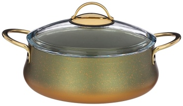 Сотейник 2.9 л, Agness 953-023 Granite Vulcano алюминий