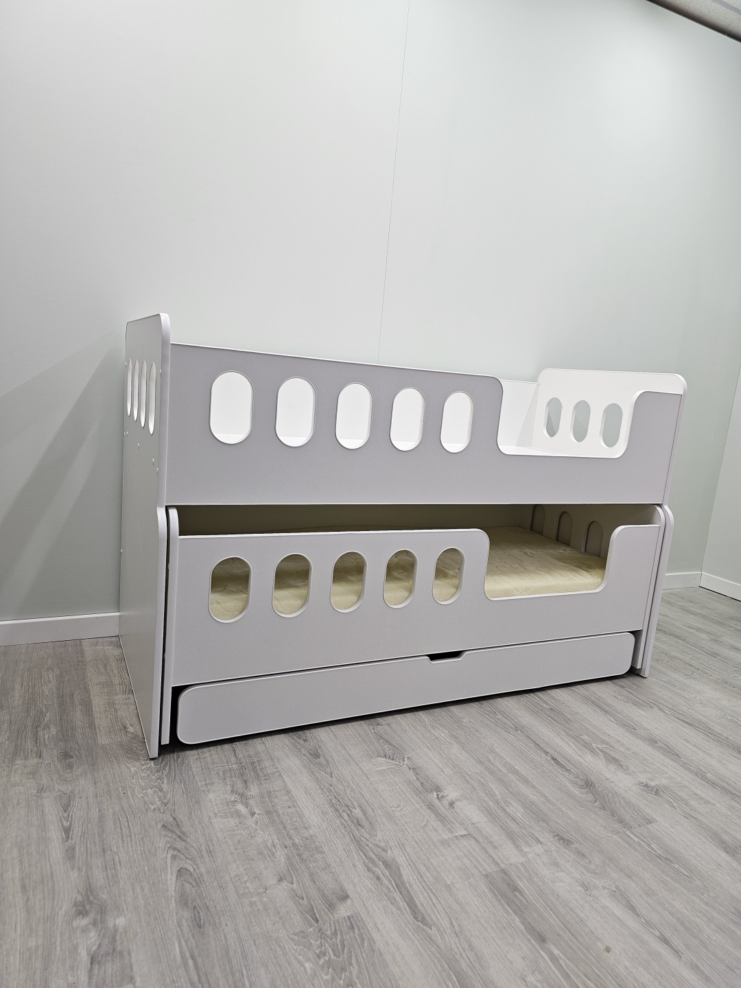 Двухъярусная кровать Balaroom Bala2, 70x160, 70x165 см, белый