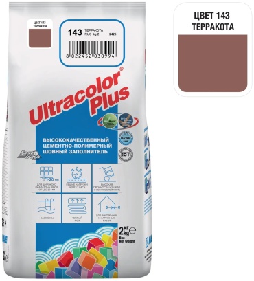 Mapei ULTRACOLOR PLUS 2 кг, цвет терракотовый 143