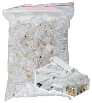 Коннектор RJ45 8Р8С 5е UTP, 1000 шт