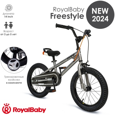 Велосипед Royal Baby Freestyle 2024 one size серый