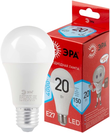 ЭРА 20W E27, светодиодная, нейтральный белый