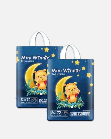 Подгузники Mini Winnie 2, 144 шт
