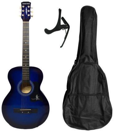 Гитара акустическая Ronnie Wood Wood AG38 BLS + чехол + каподастр синий