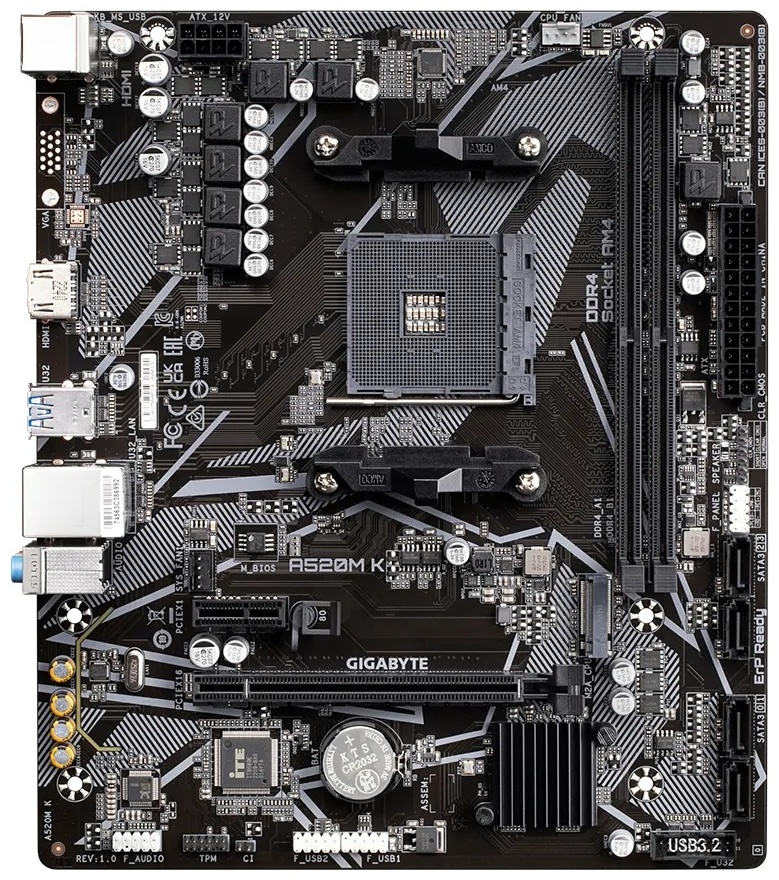 Купить Материнская плата GIGABYTE A520M K в кредит в Алматы – Kaspi Магазин