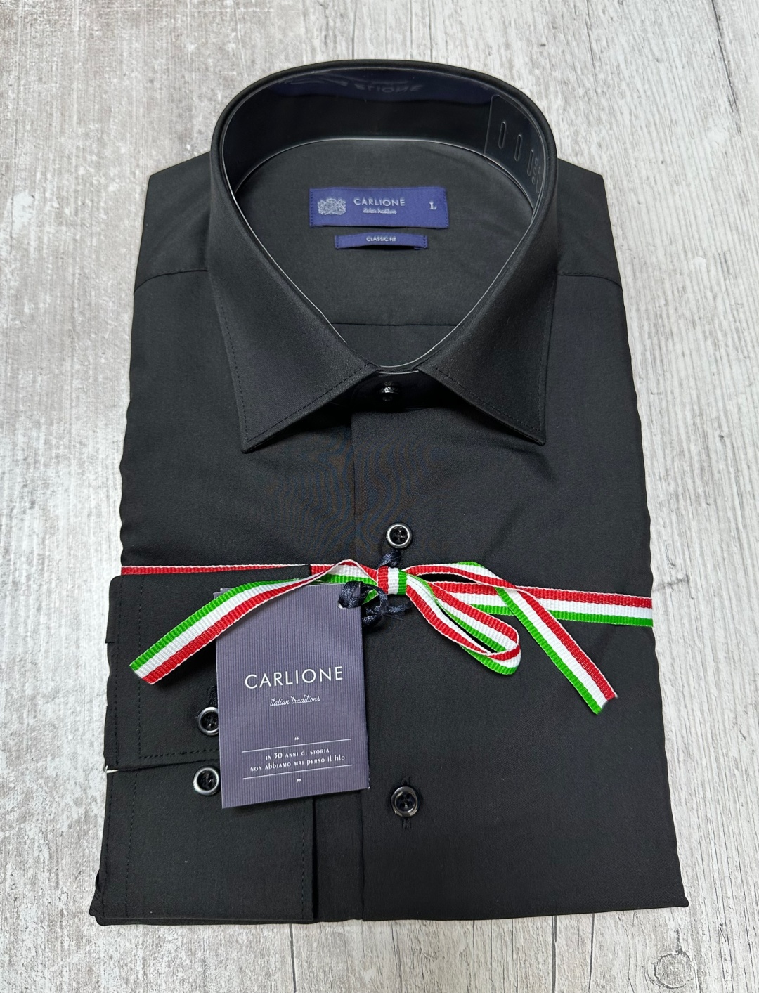 Рубашка прямая, свободного кроя Carlione черный