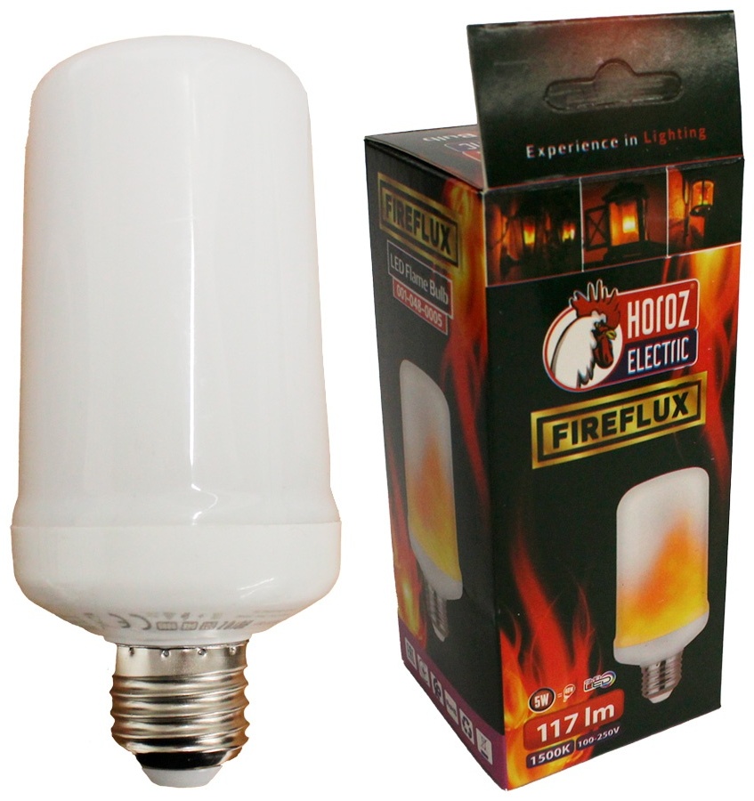 Horoz Electric 5W E27, светодиодная, желтый
