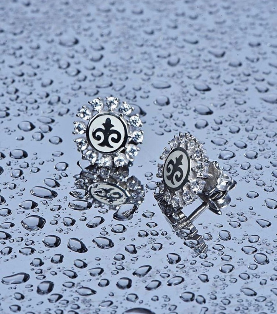 Пусеты Balausa Jewelry Е105(1) вес 2.01 г серебро, фианит