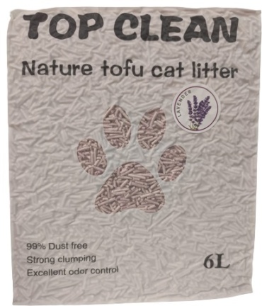 TOP CLEAN Лаванда соевый комкующийся 6 л