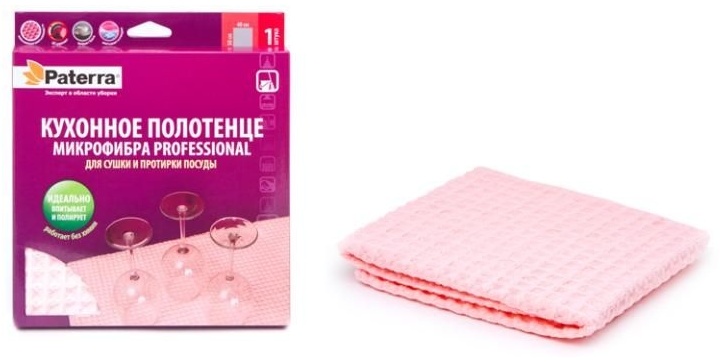 Полотенце PATERRA 50x40 см, микрофибра, 1 шт,