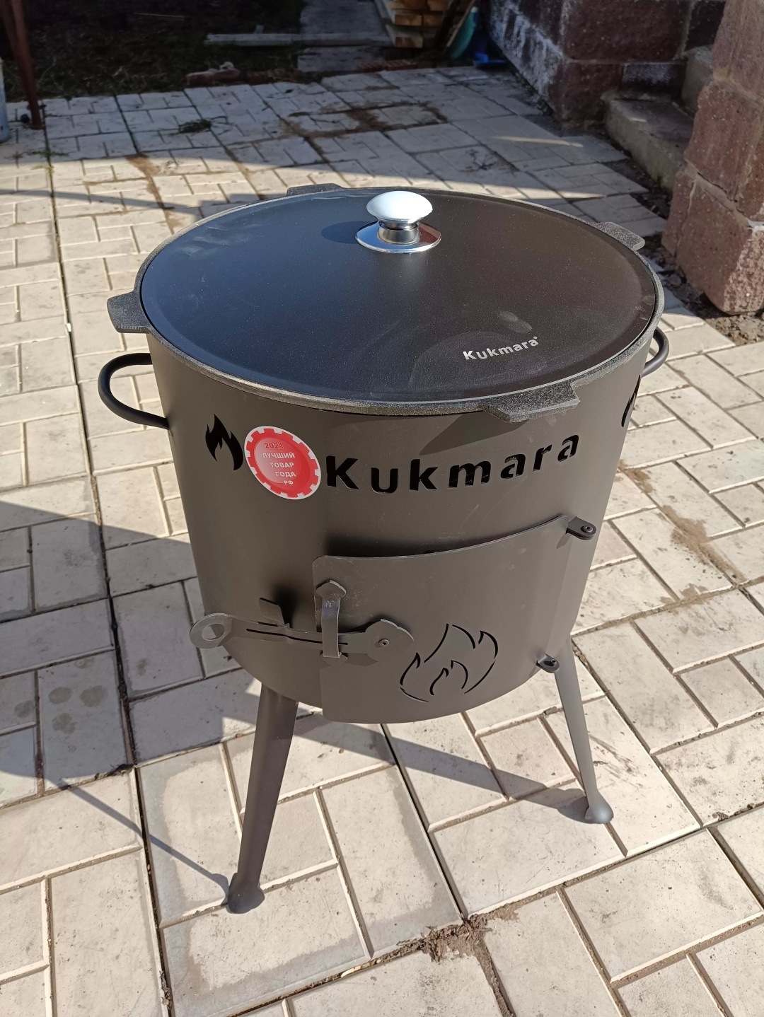 Купить Kukmara комплект казан с печкой кч121 12 л, чугун в Алматы ...
