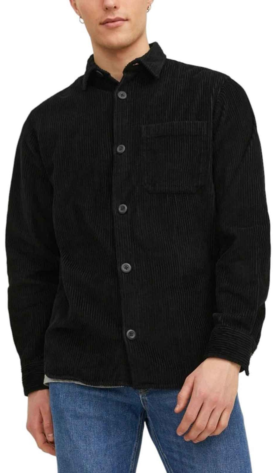Рубашка полуприталенная Jack&Jones черный