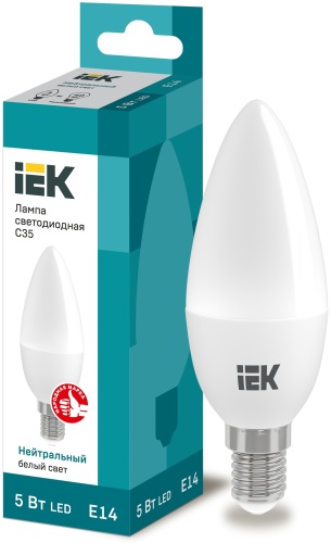 IEK 5W Е14, светодиодная, нейтральный белый
