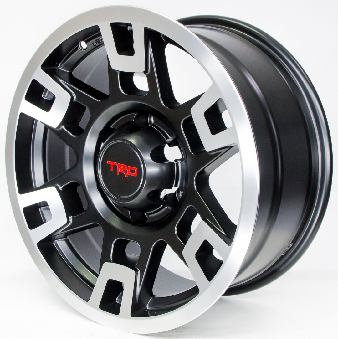 TRD Design 102 8x17/6x139.7 D106.2 ET0 черный, серебристый