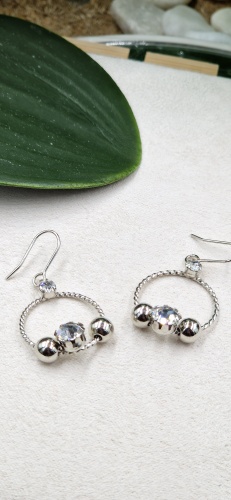 Серьги Fashion Jewelry медь, горный хрусталь