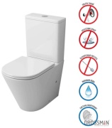 Grossman унитаз-компакт GR-4450SQ Tornado, санфаянс