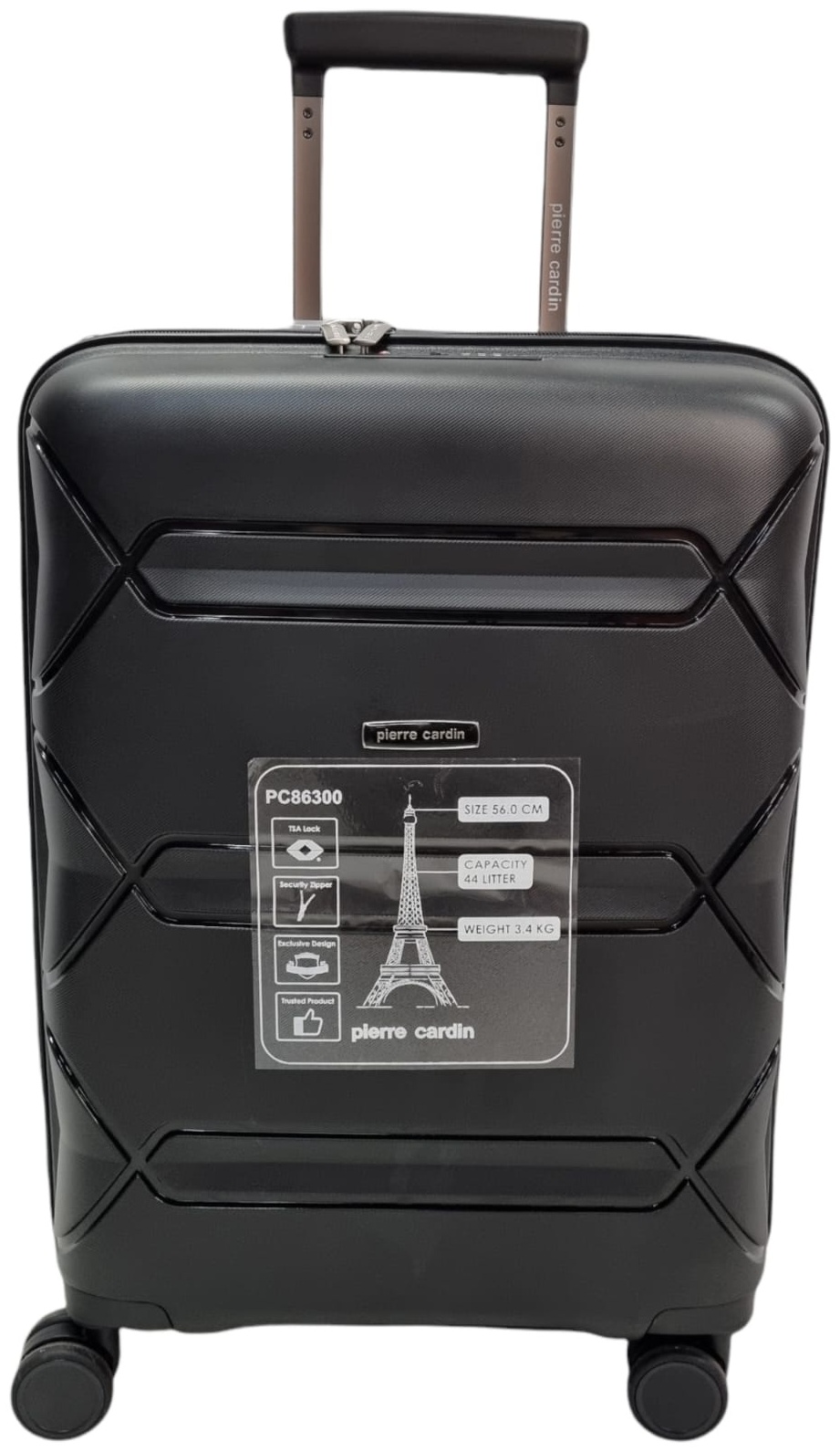 Чемодан Pierre Cardin PC86300 полипропилен 44 л черный