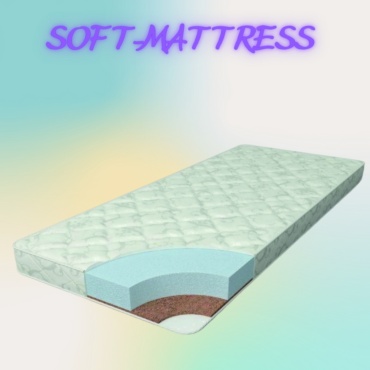 Матрас Soft-mattress Полиуретан 1 кокос, 180x210x20 см